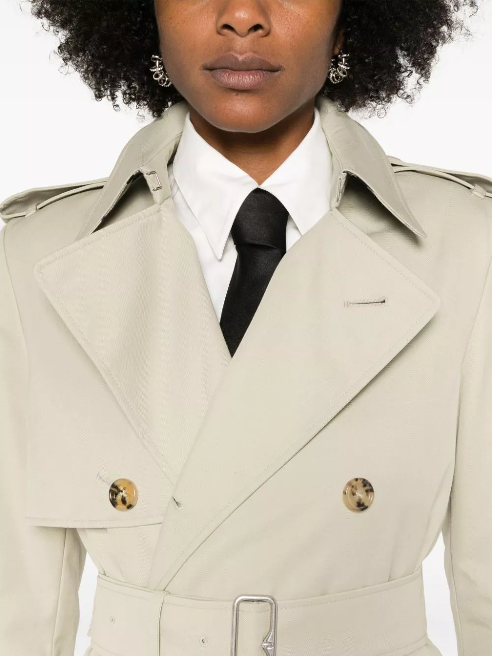 Burberry Cappotto lungo in misto cotone, view 2