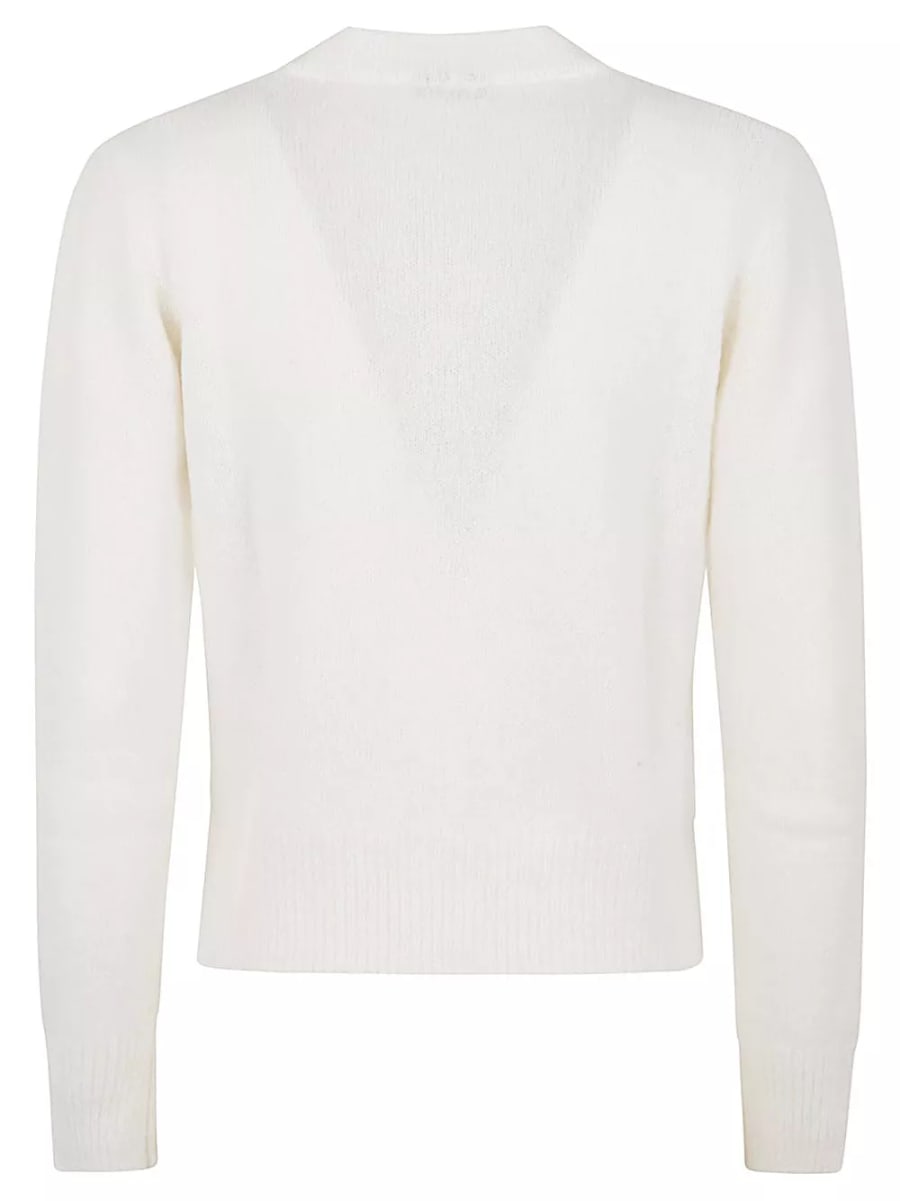 Base Cardigan in lana a scollo a V, view 2