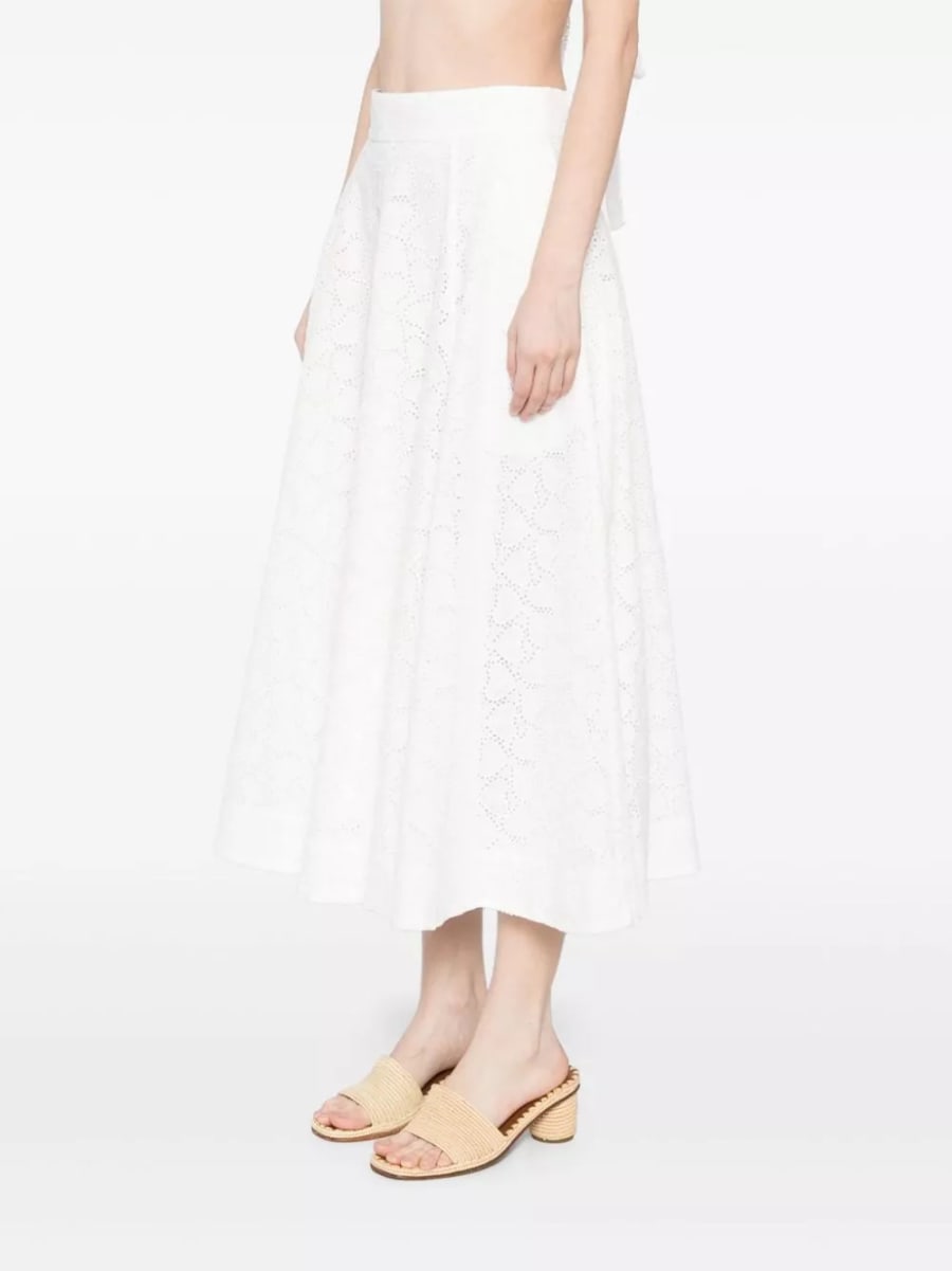 Zimmermann Gonna midi in cotone Crush, view 3