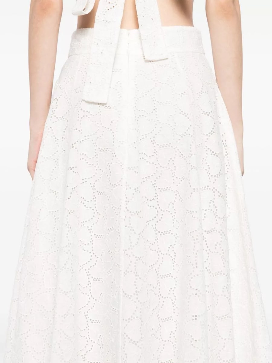 Zimmermann Gonna midi in cotone Crush, view 5