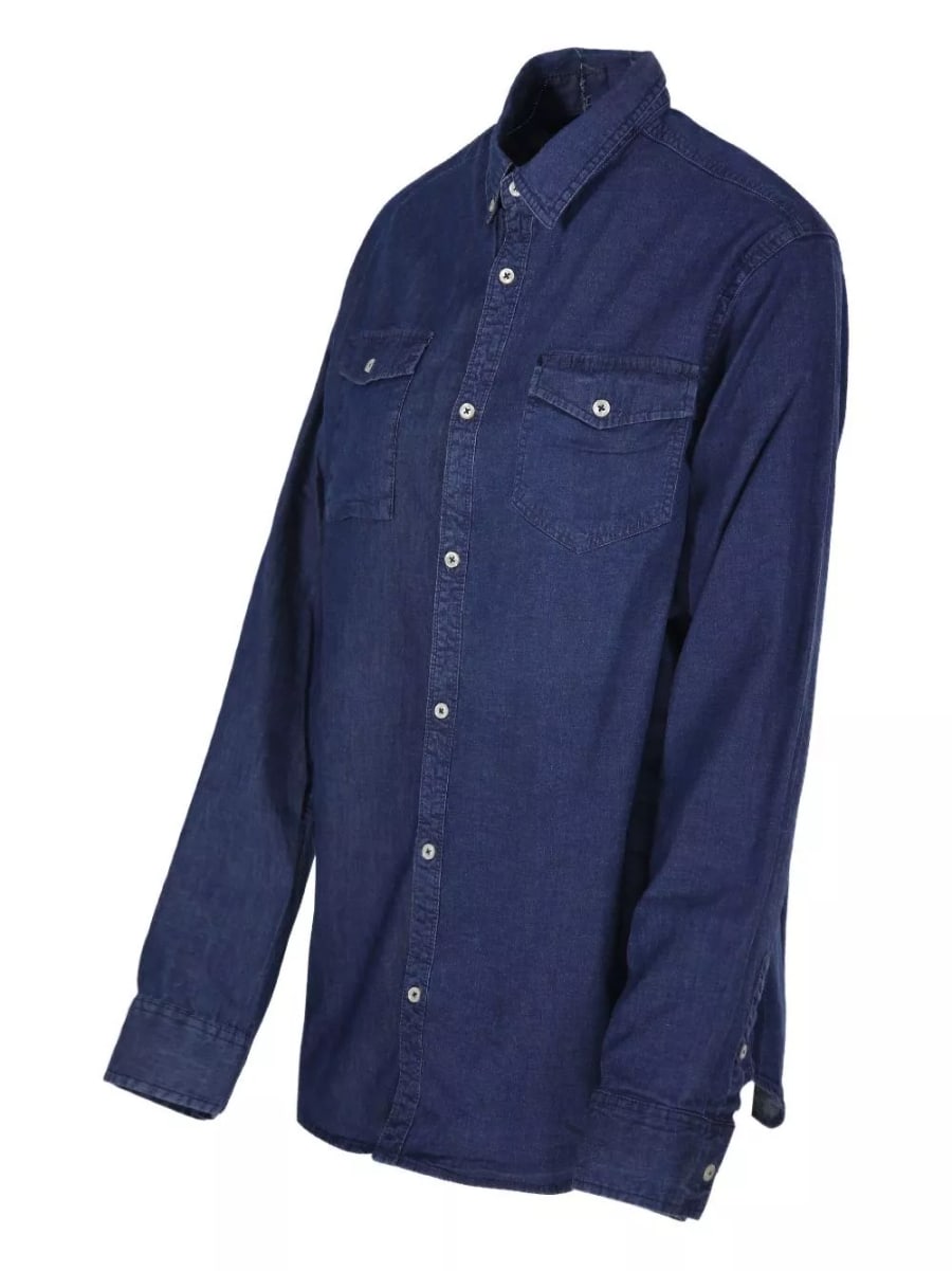 E.l.v. denim Camicia in cotone denim, view 6