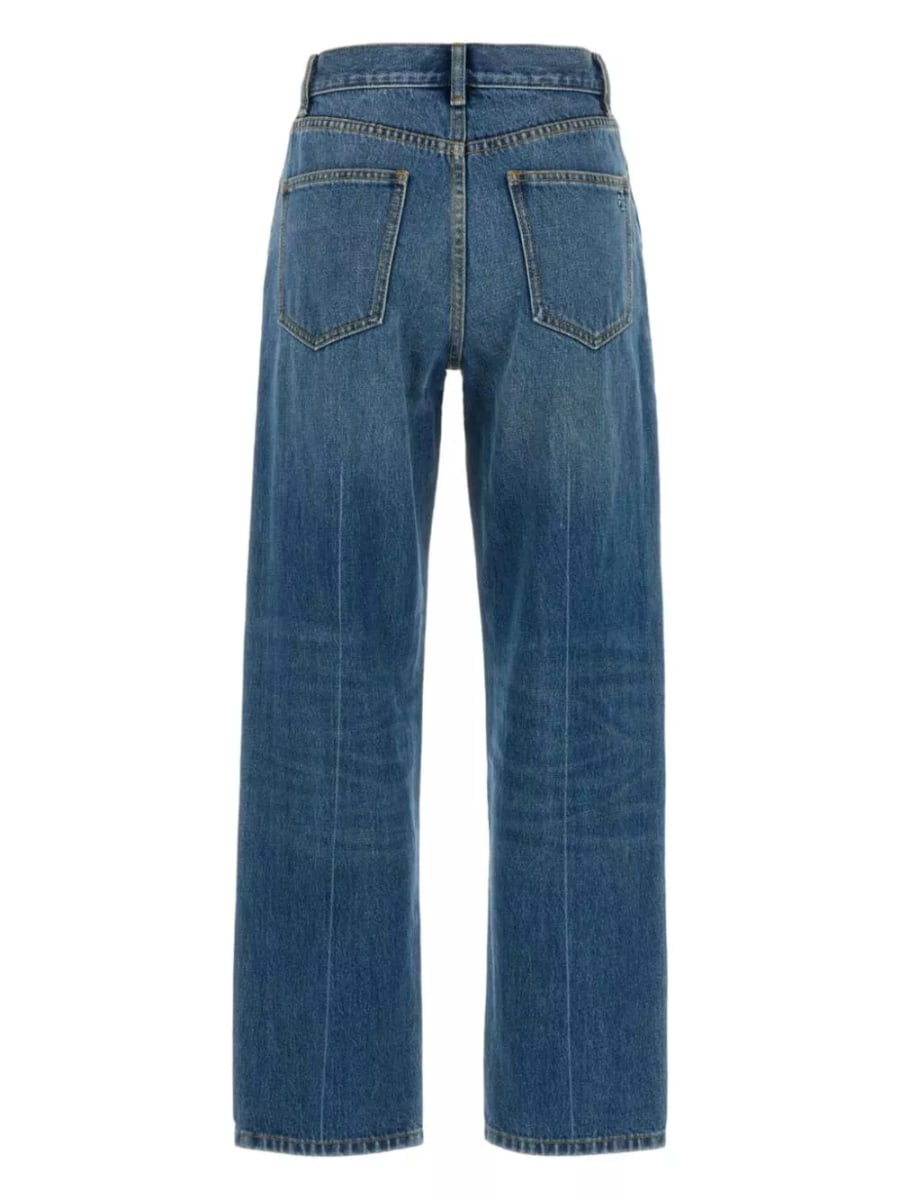 Tory Burch Jeans in denim di cotone slim, view 2