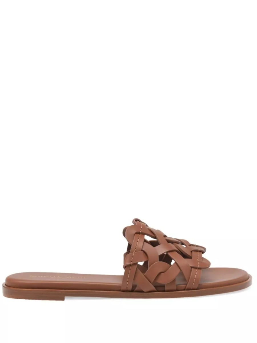 Gianvito rossi Sandali piatti in pelle Amalfi