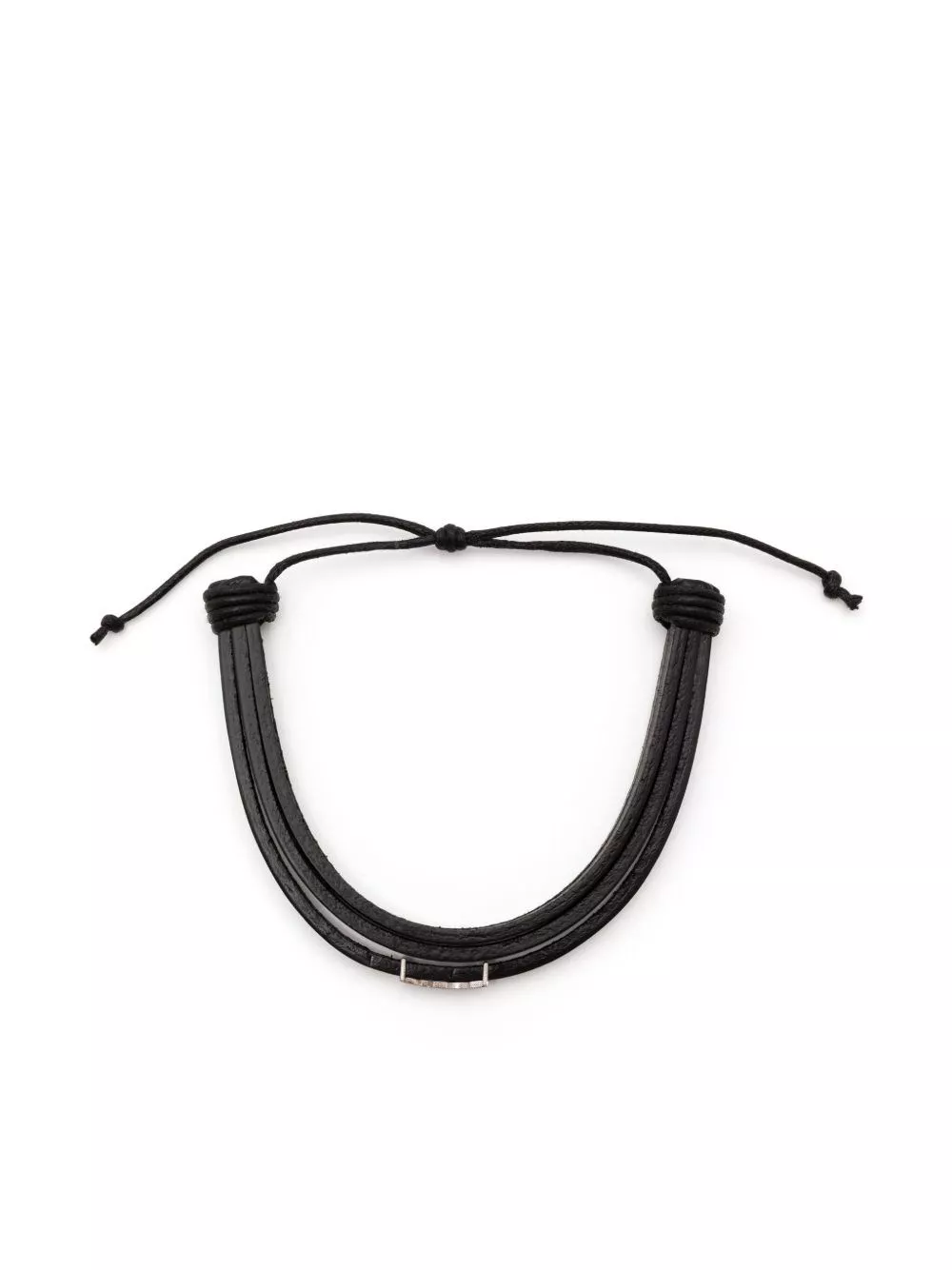 Saint Laurent Bracciale Cassandre in pelle