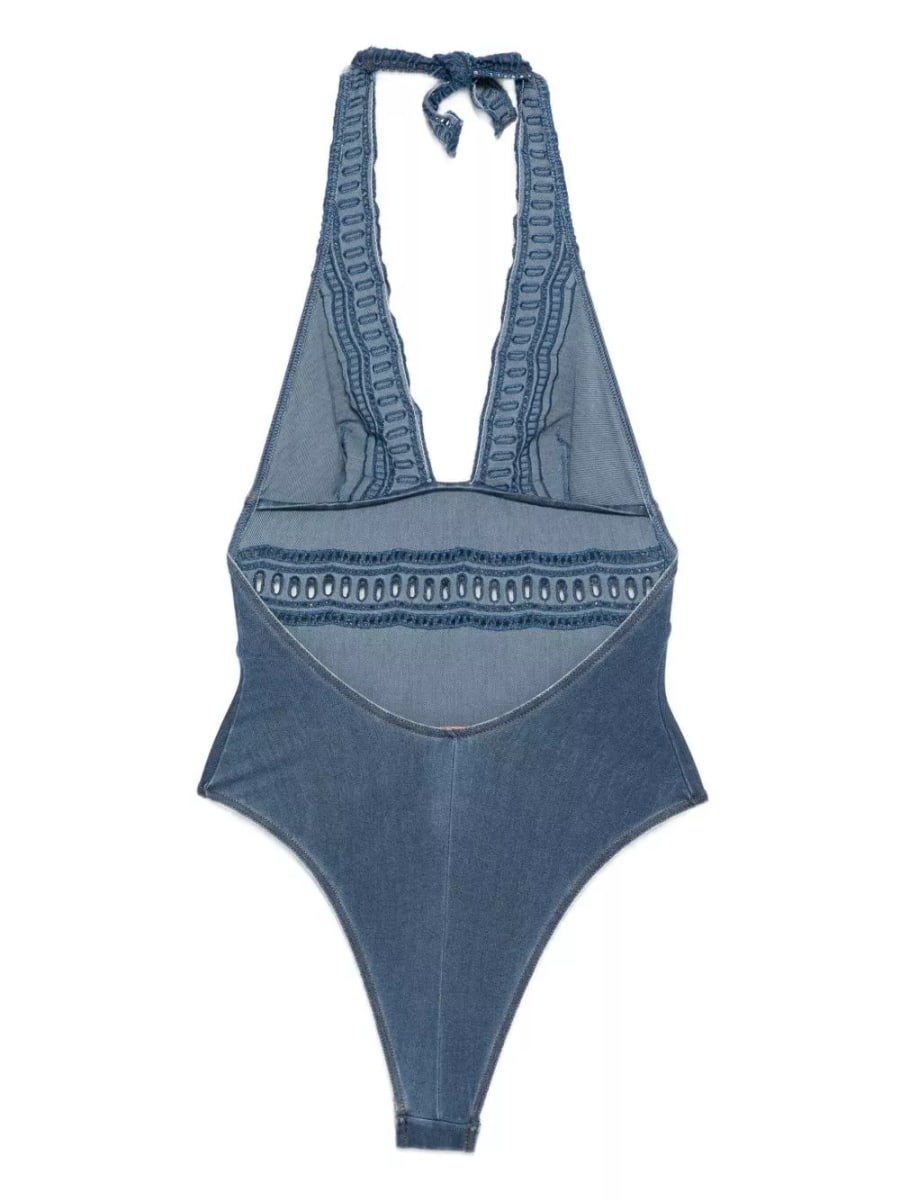 Ermanno scervino Costume da bagno con dettagli in pizzo, view 2