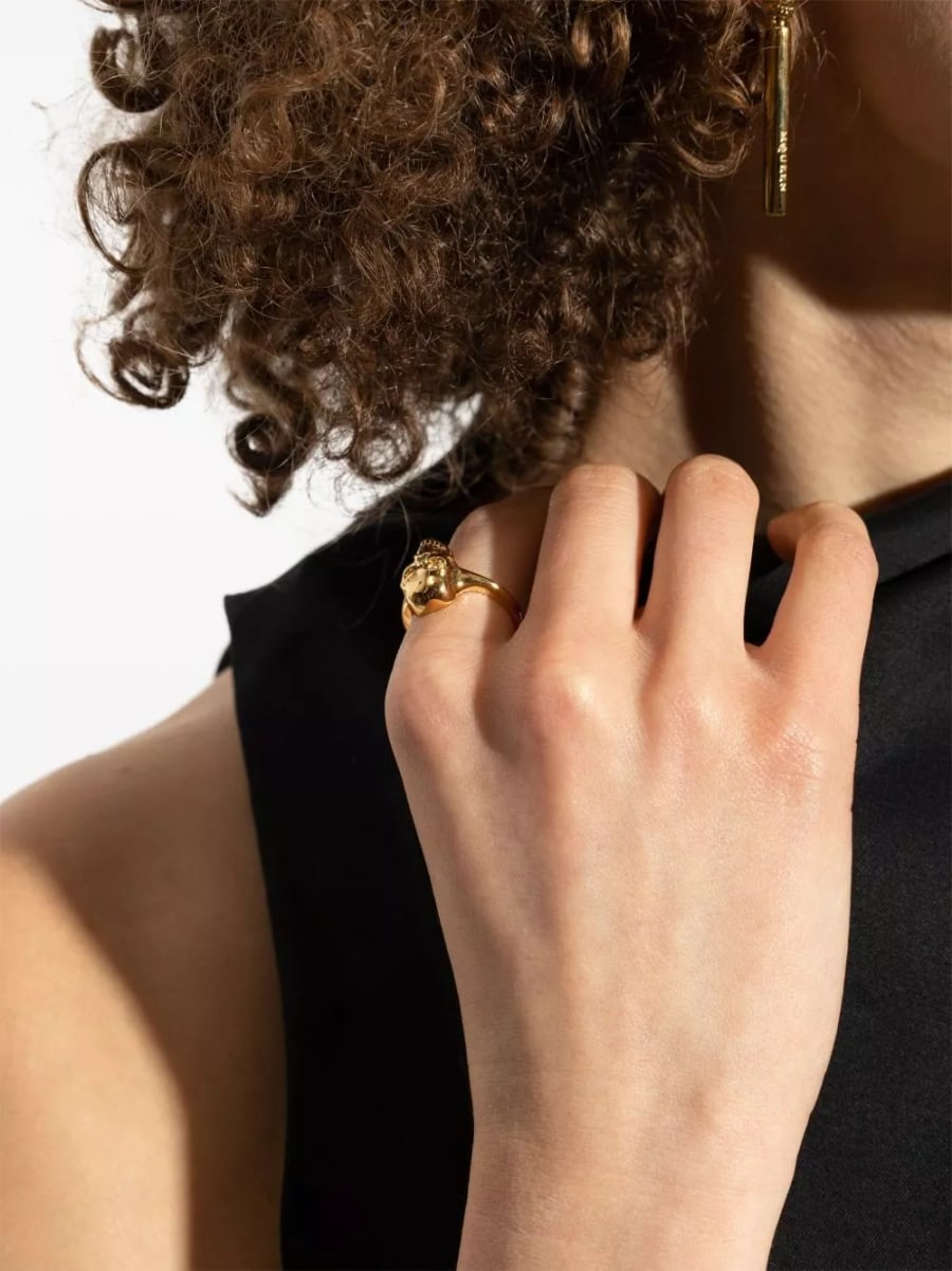 Alexander McQueen Anello Skull, view 2