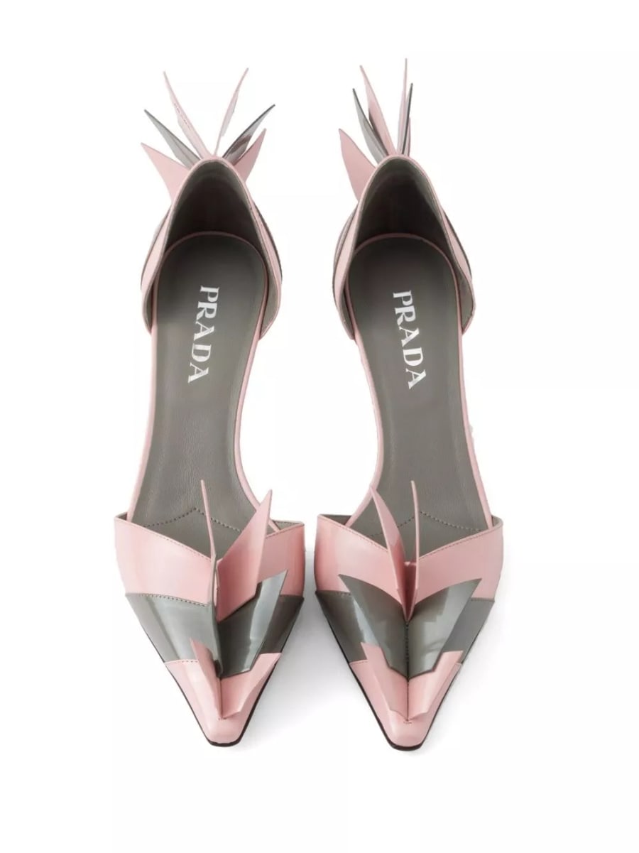 Prada Decolleté in vernice bicolore, view 6