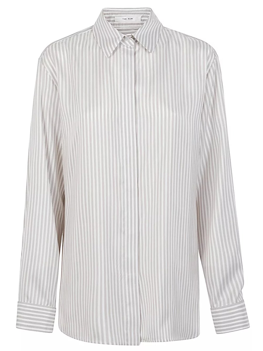 The Row Camicia in seta Vanda rigata