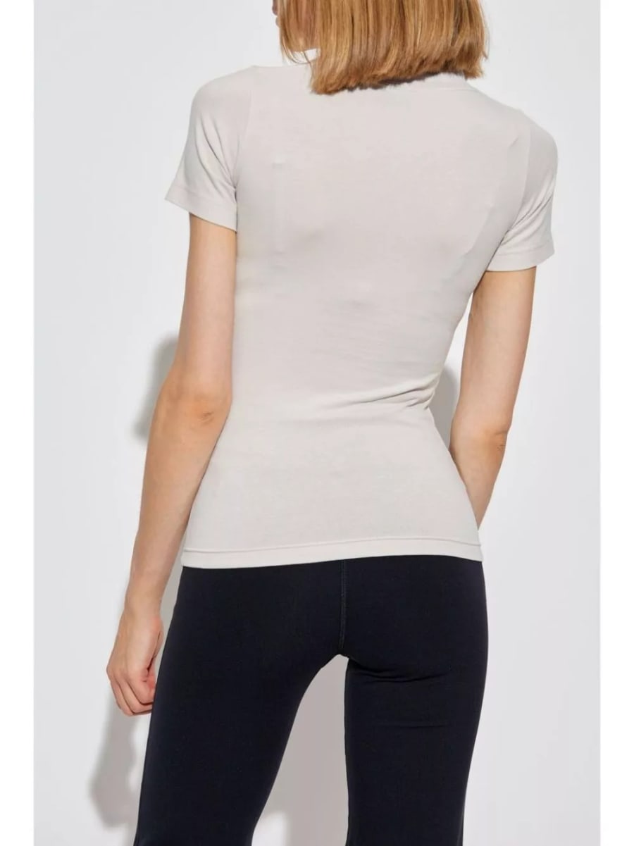 Balenciaga T-shirt in cotone con logo, view 4