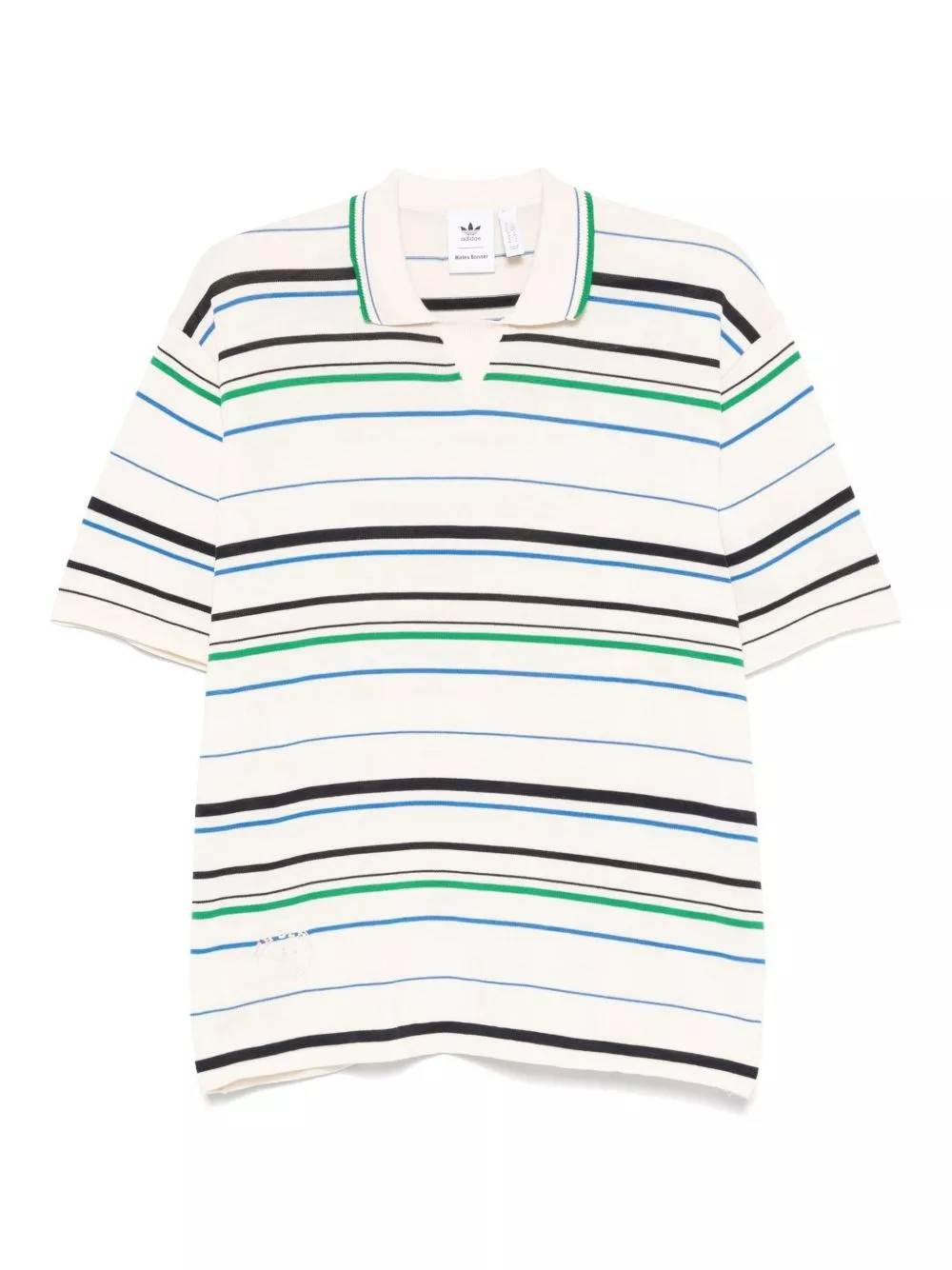 Adidas by wales bonner Polo in misto cotone lavorato a maglia