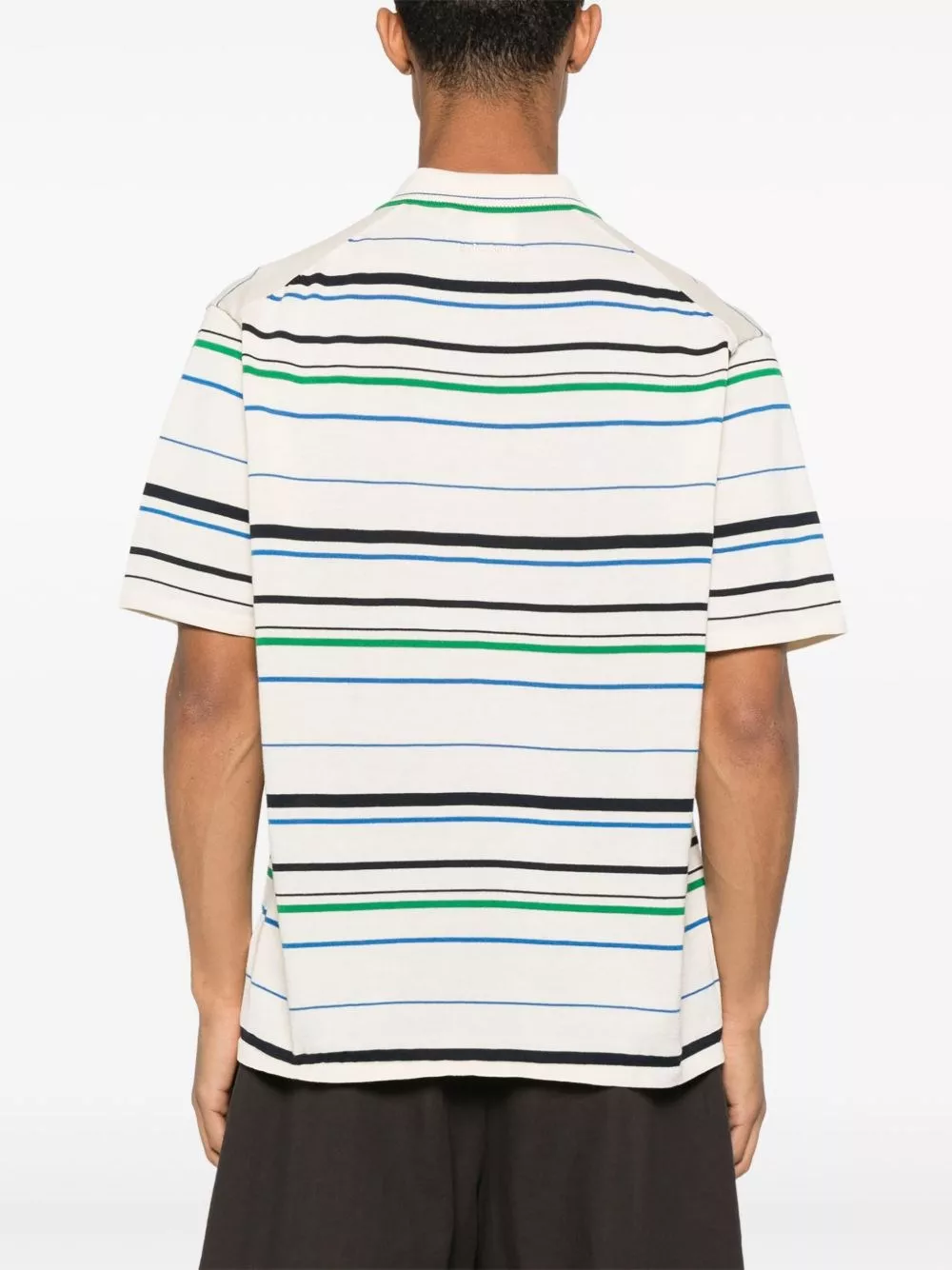 Adidas by wales bonner Polo in misto cotone lavorato a maglia, view 2