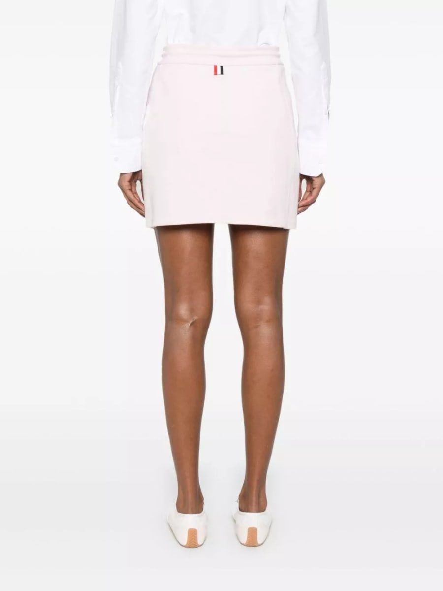 Thom Browne Gonna mini in cotone 4Bar, view 2