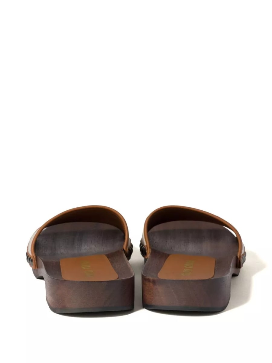 Miu Miu Slipper con logo, view 2