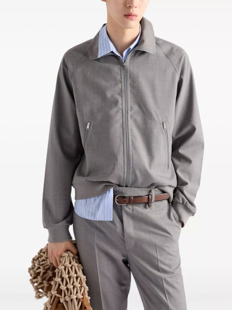 Prada Giacca bouson con zip, view 4