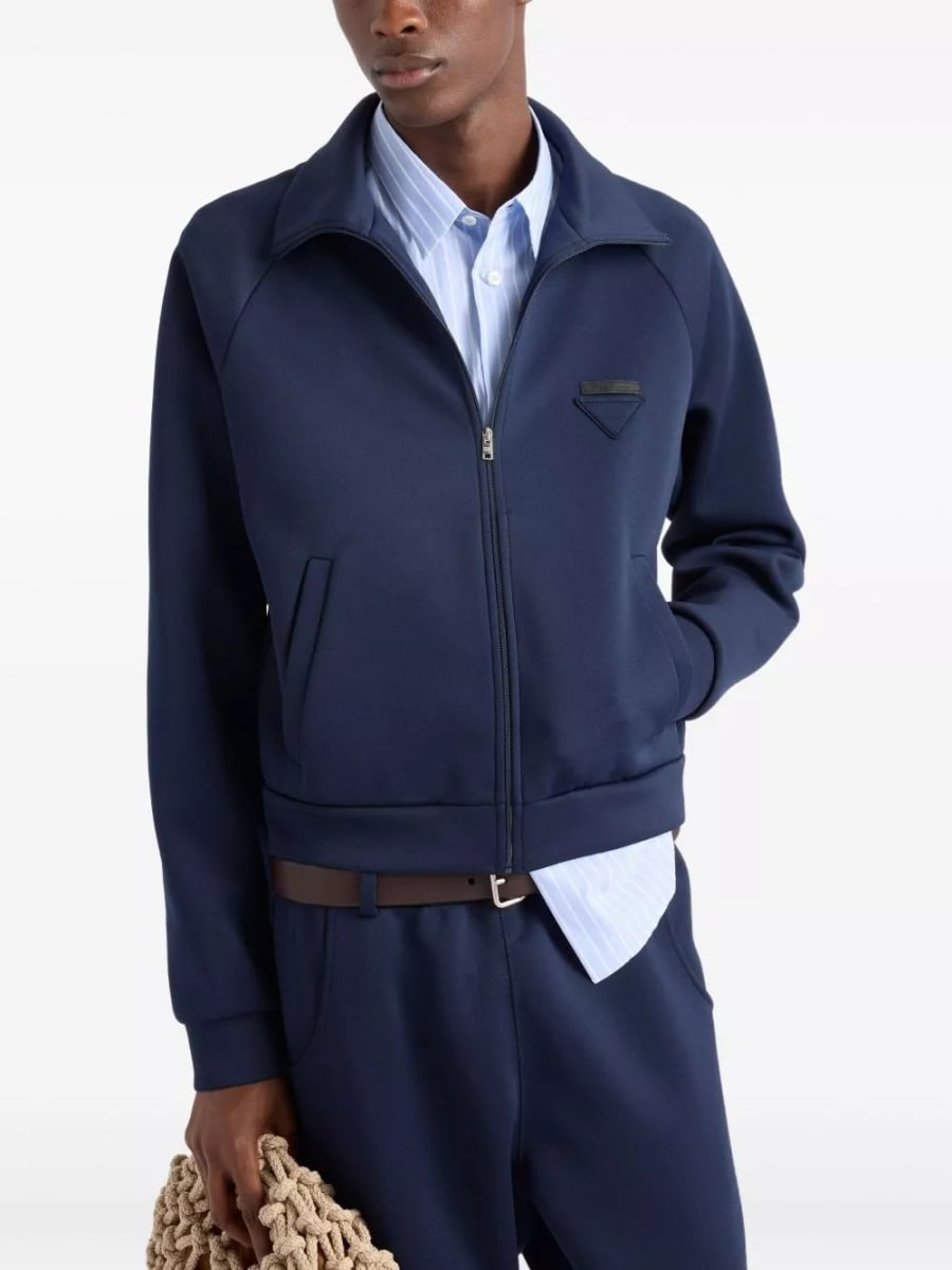 Prada Felpa con zip, view 4