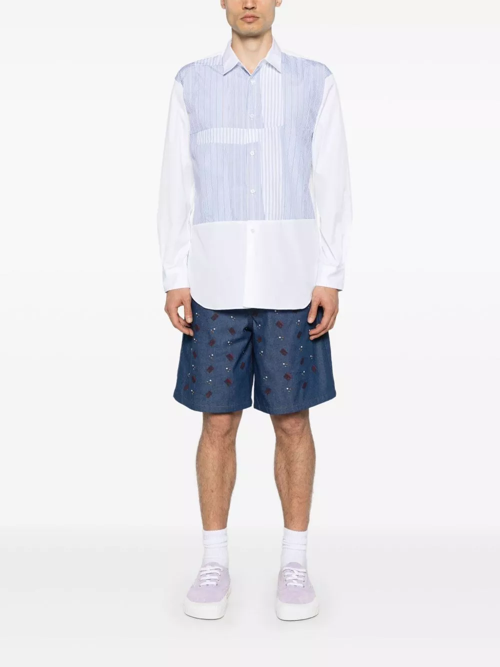 Comme des garçons shirt Camicia con dettaglio a righe, view 2