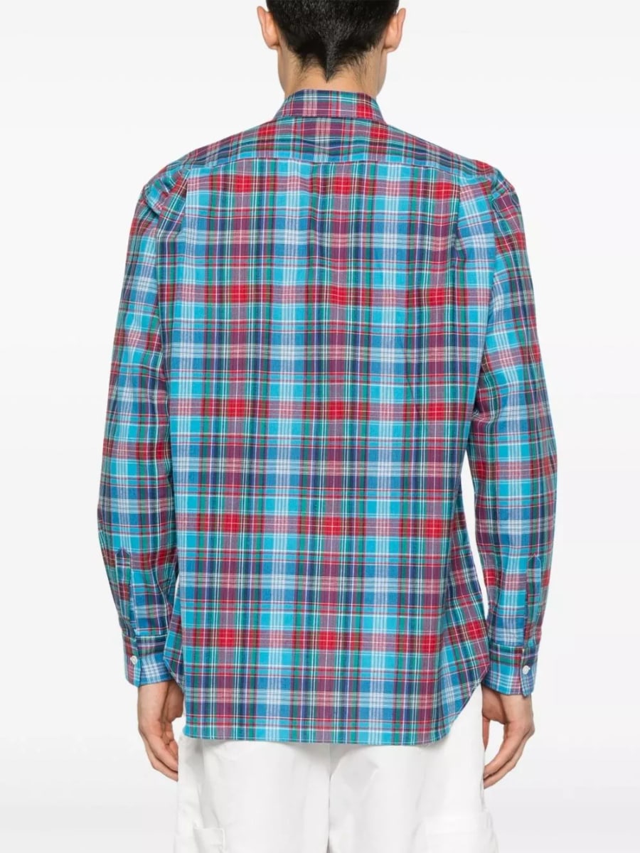 Comme des garçons shirt Camicia a motivo tartan, view 3