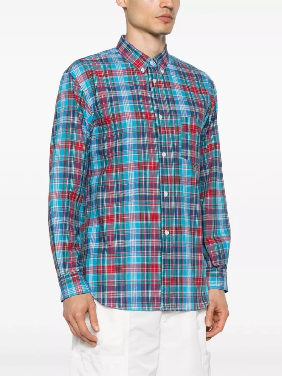 Comme des garçons shirt Camicia a motivo tartan, view 4