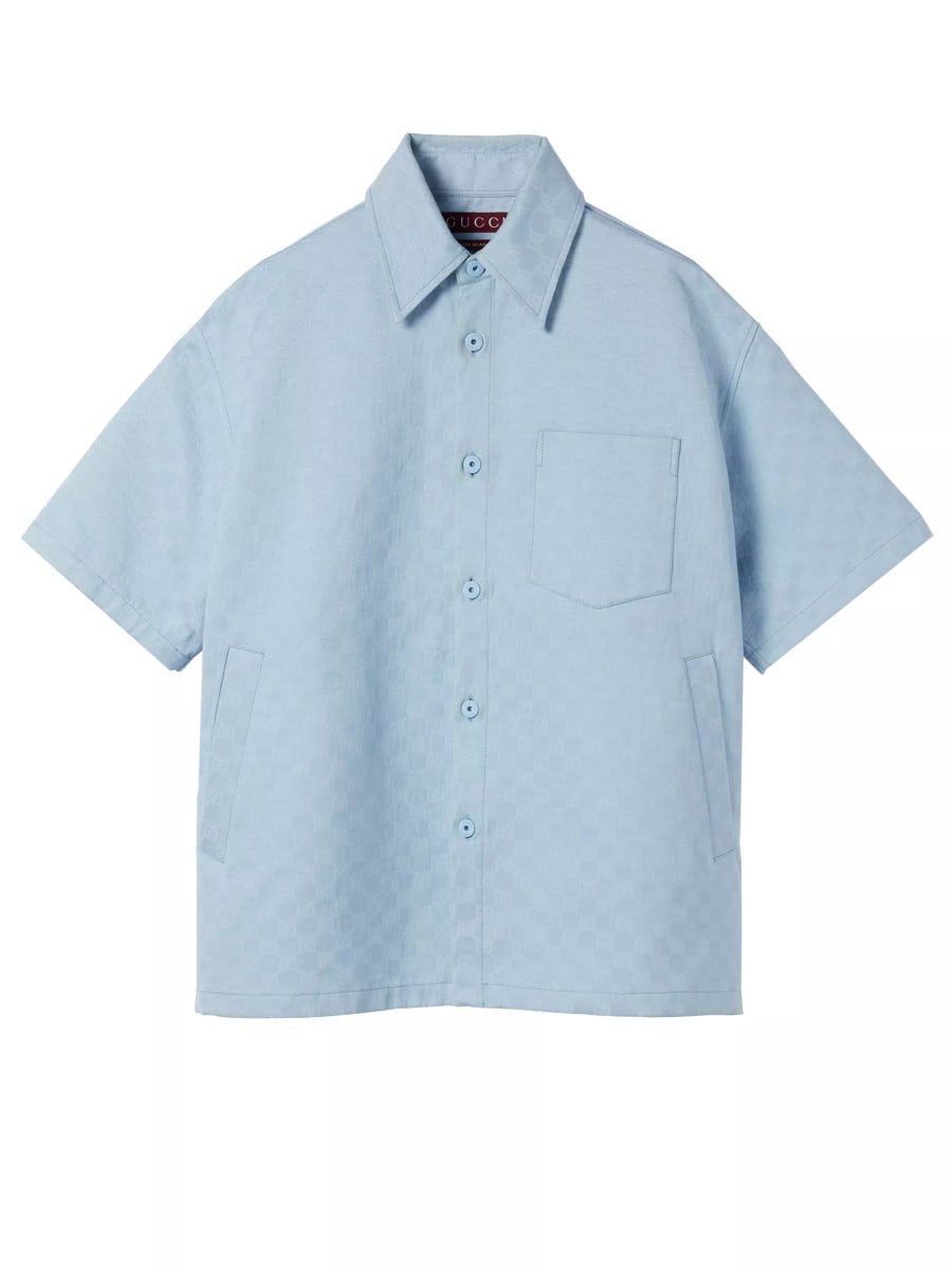 Gucci Camicia oversize in cotone GG