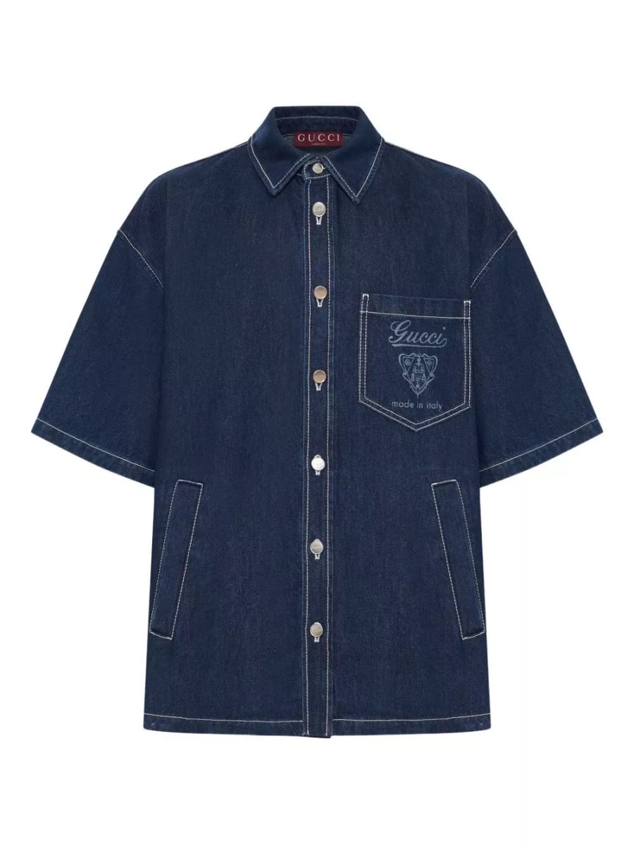 Gucci Camicia in denim, view 6