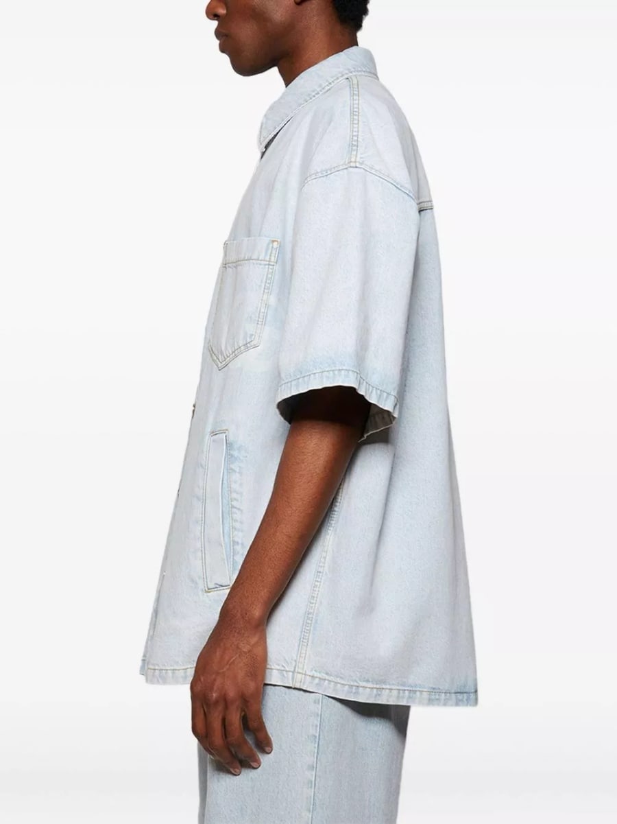 Gucci Camicia in denim, view 4