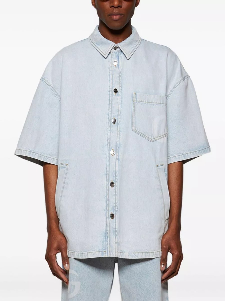 Gucci Camicia in denim, view 6