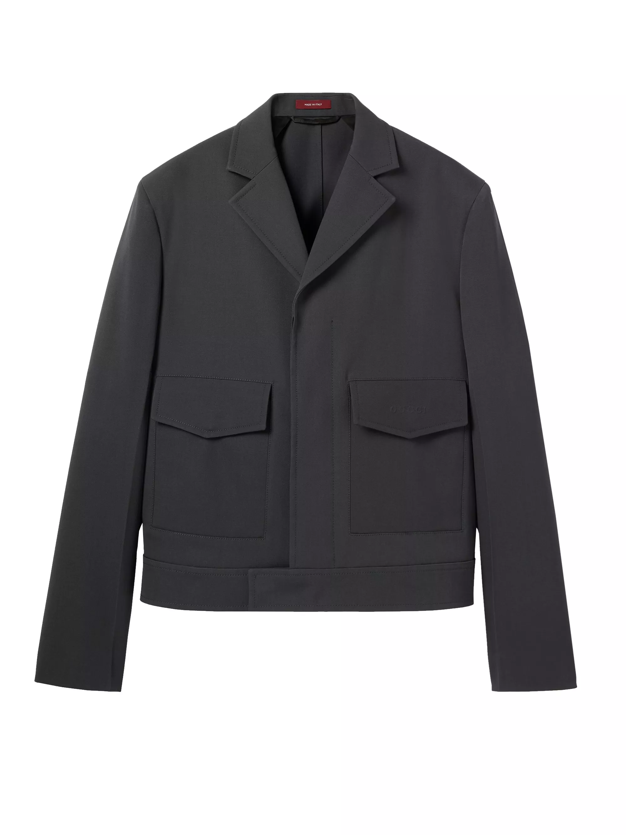 Gucci Giacca in gabardina di lana goffrata