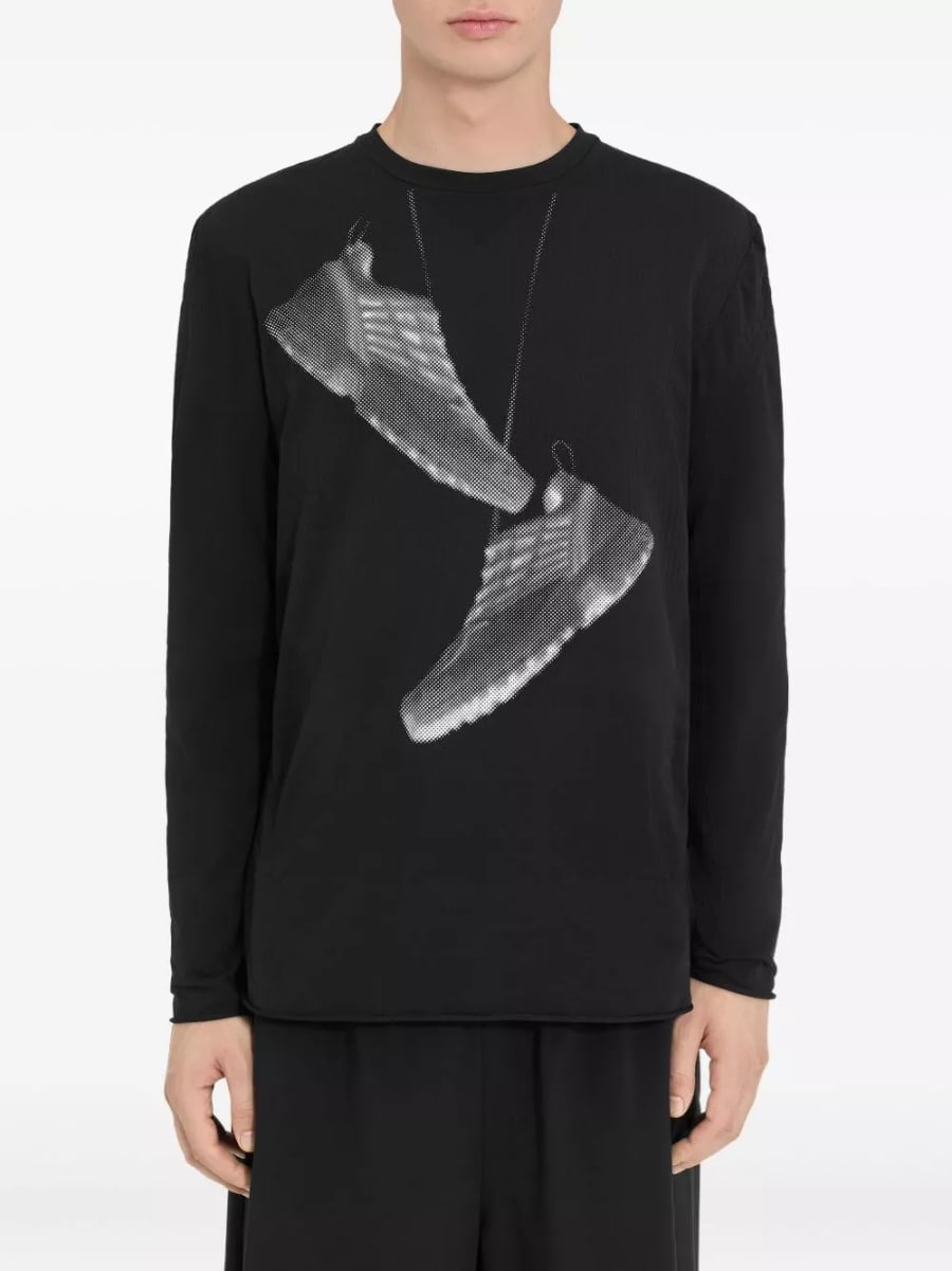 Mm6 x salomon T-shirt stampata, view 3