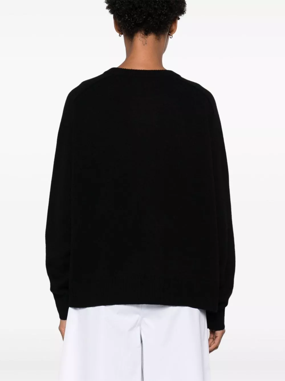 Soft goat Maglione boyfriend in cashmere, view 2