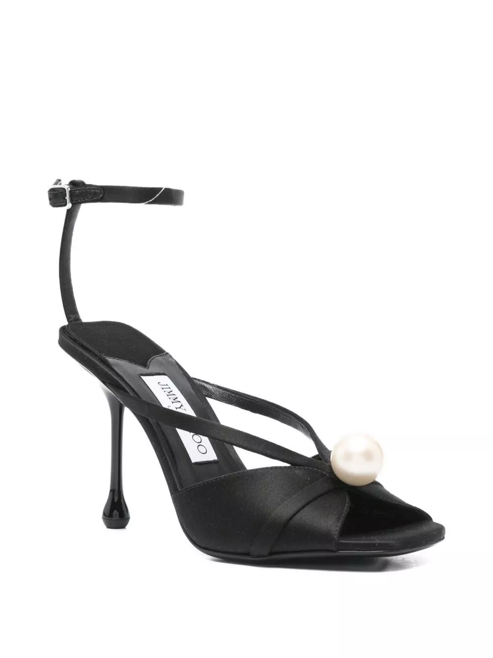 Jimmy Choo Sandali in satin Siva 95, view 2