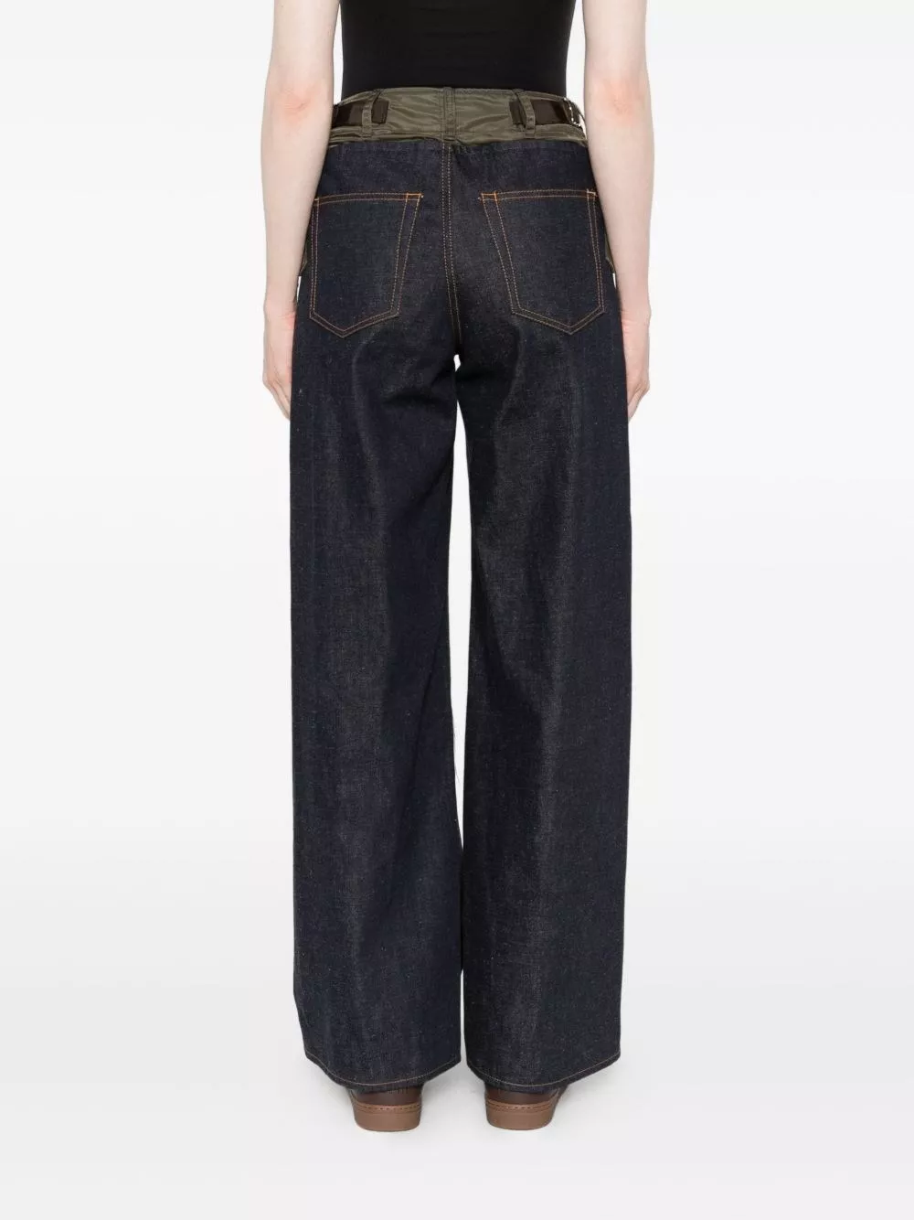 Sacai Jeans in denim di cotone, view 2