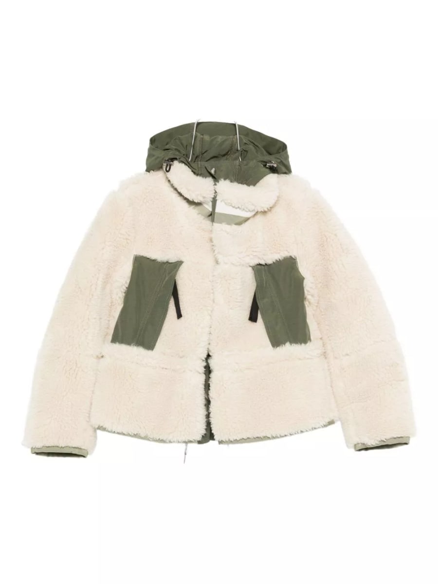 Sacai Giacca blouson in shearling