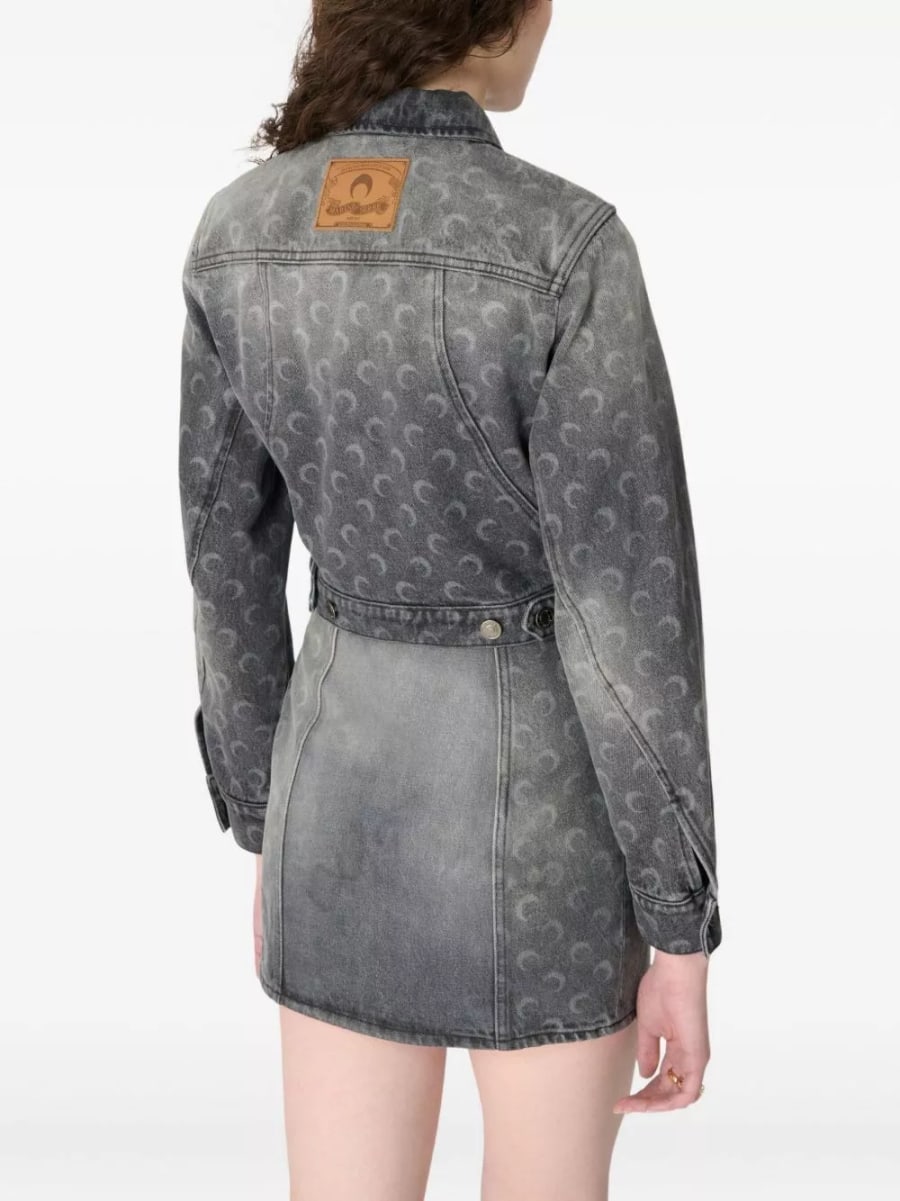 Marine serre Giacca in denim Moon, view 3