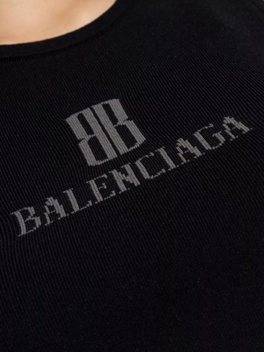 Balenciaga Top con logo, view 5