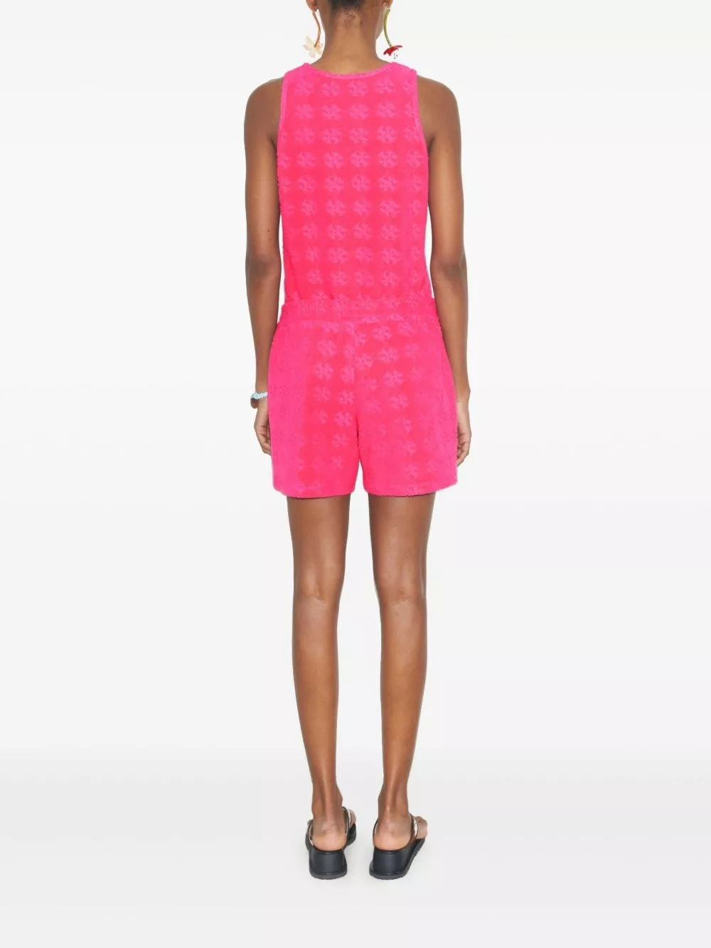 Tory Burch Pantaloni corti in cotone con logo, view 2
