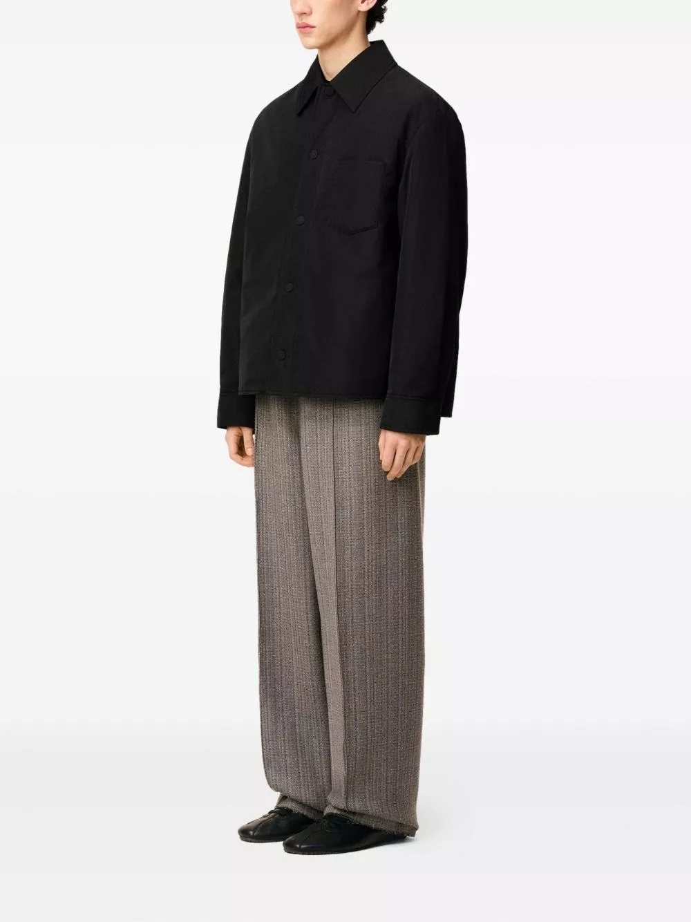 AMI Paris Camicia overshirt in nylon, view 2