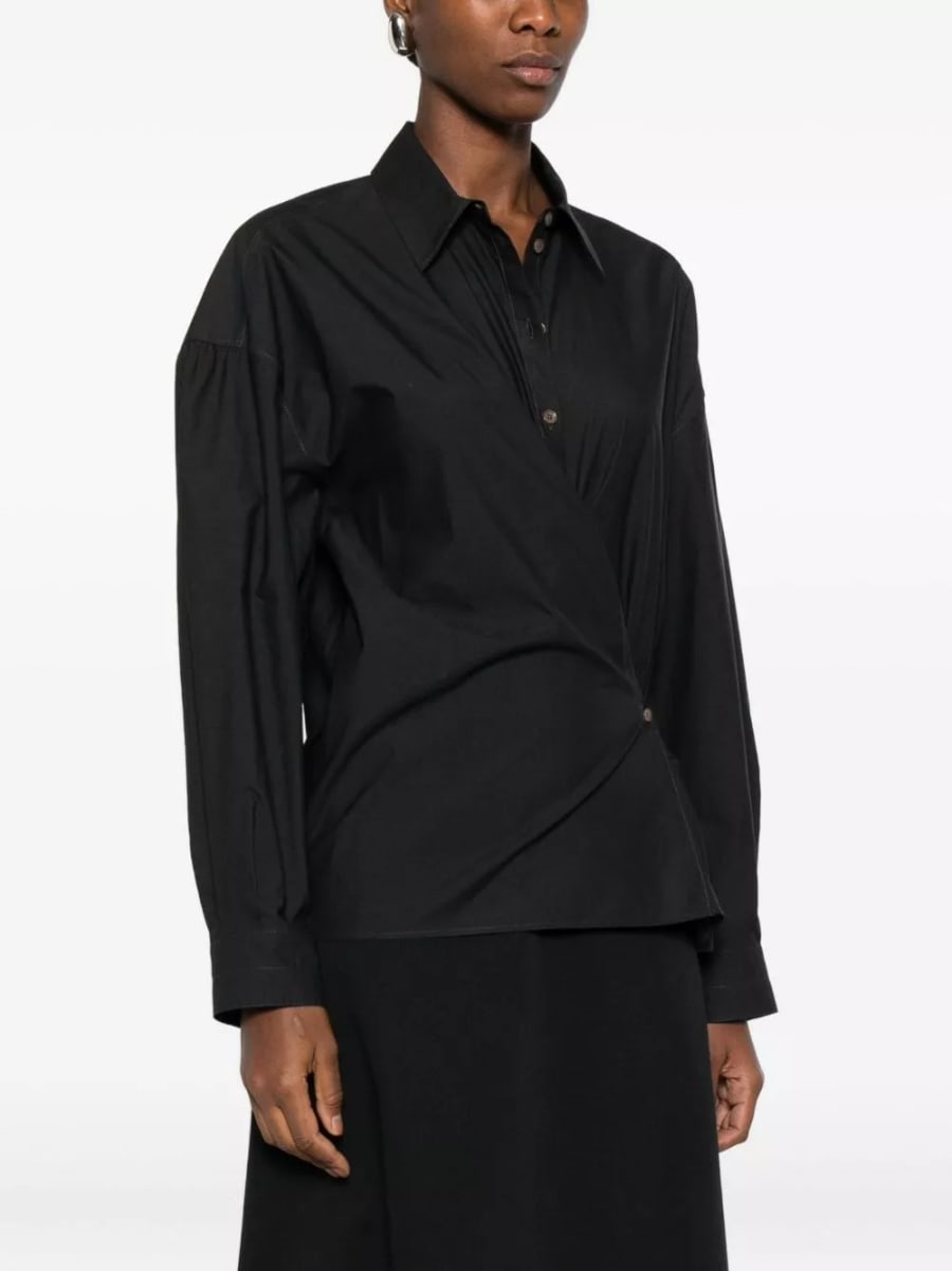 Lemaire Camicia in misto cotone e seta, view 5