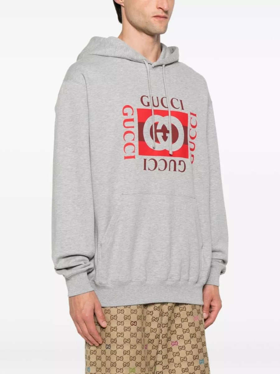 Gucci Felpa in cotone con logo, view 2