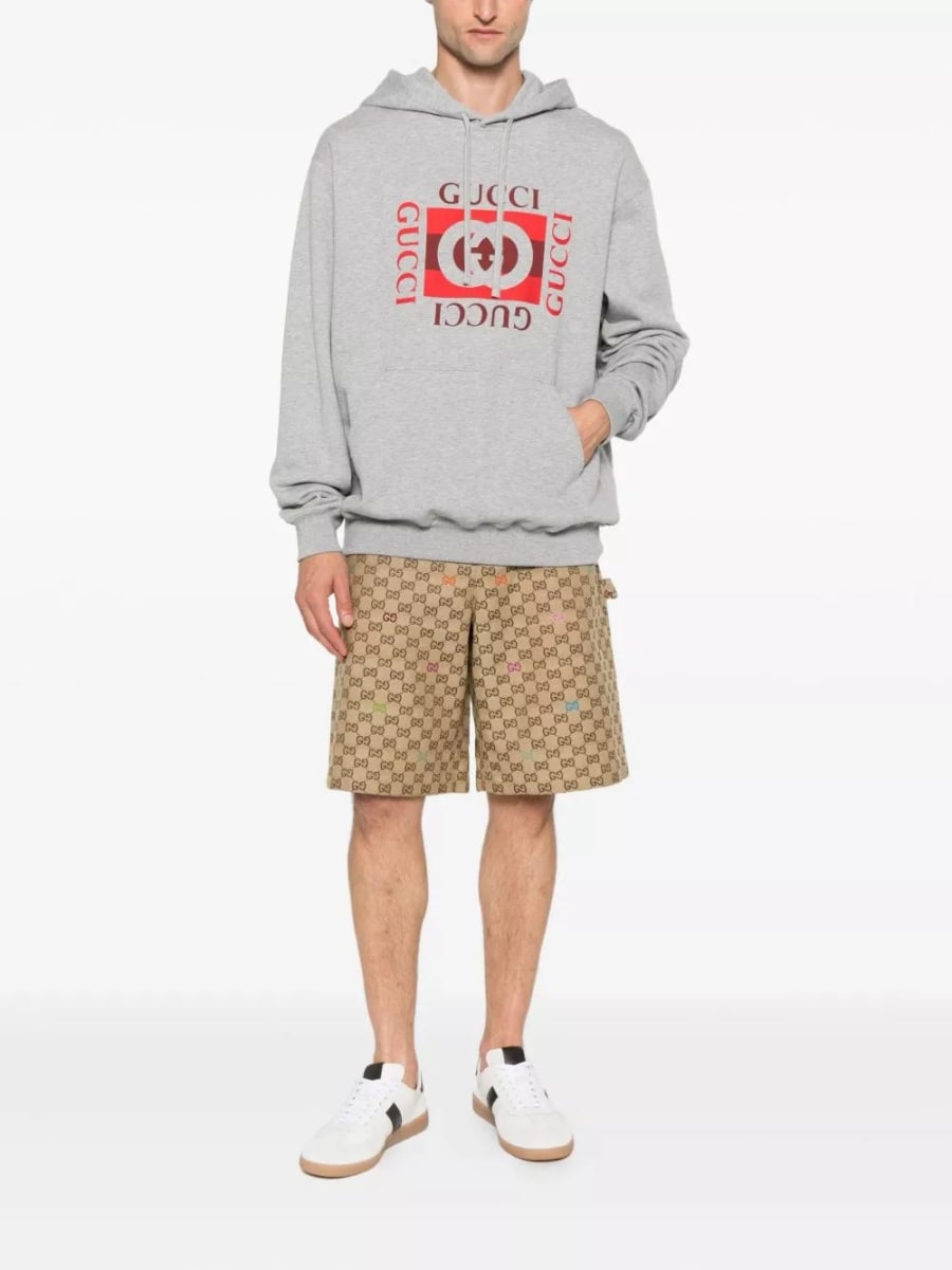 Gucci Felpa in cotone con logo, view 3