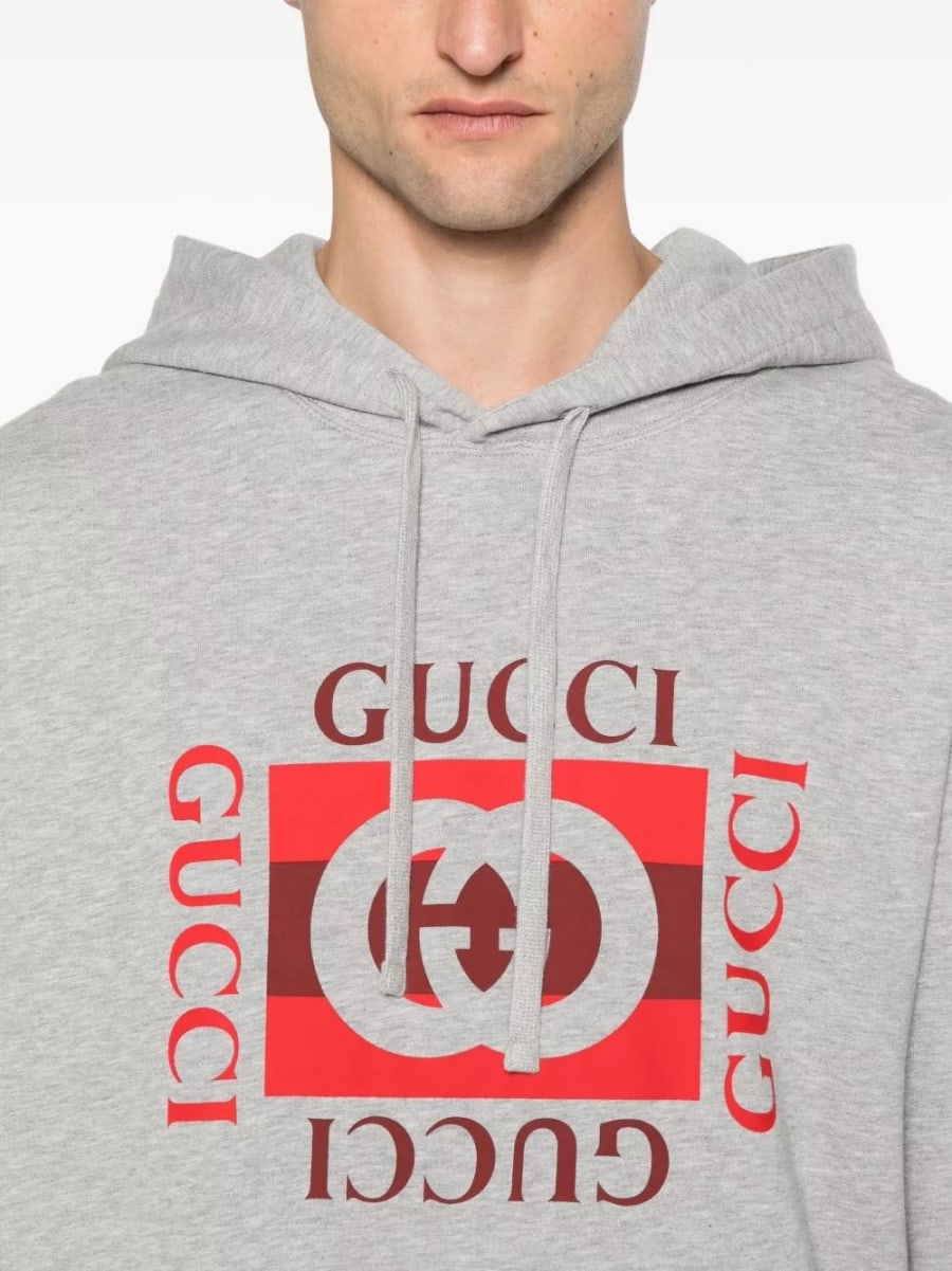 Gucci Felpa in cotone con logo, view 5