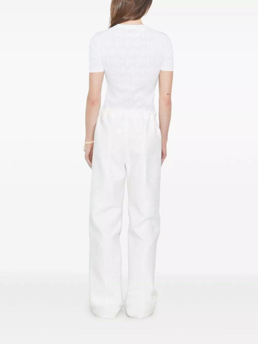 Tory Burch T-shirt con monogramma, view 3