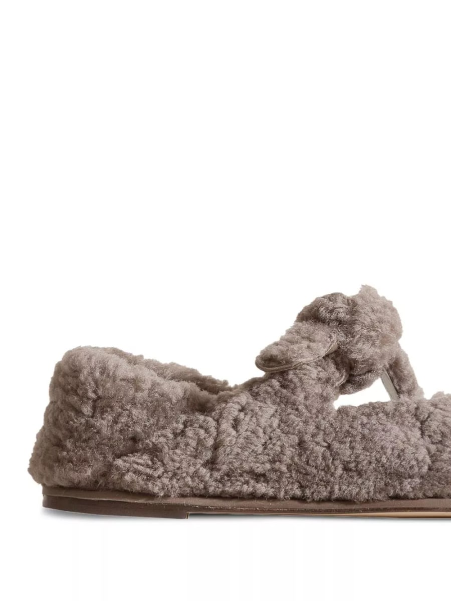 Hereu Llasada ballerine in shearling, view 2