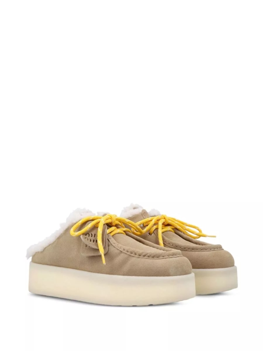 Miu Miu Pantofole in pelle scamosciata, view 3