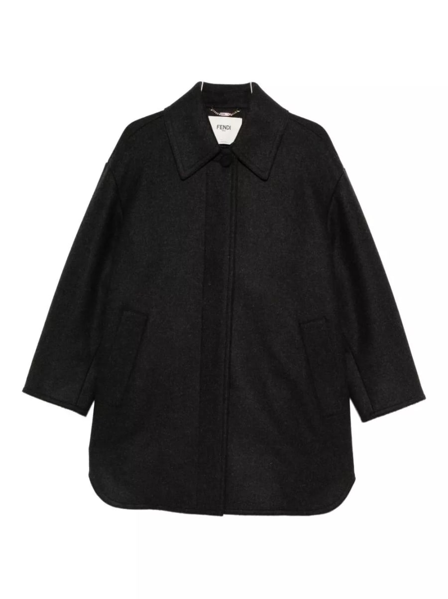 Fendi Cappotto midi in lana