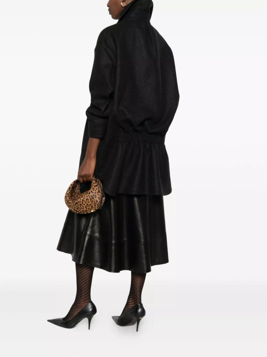 Fendi Cappotto midi in lana, view 3