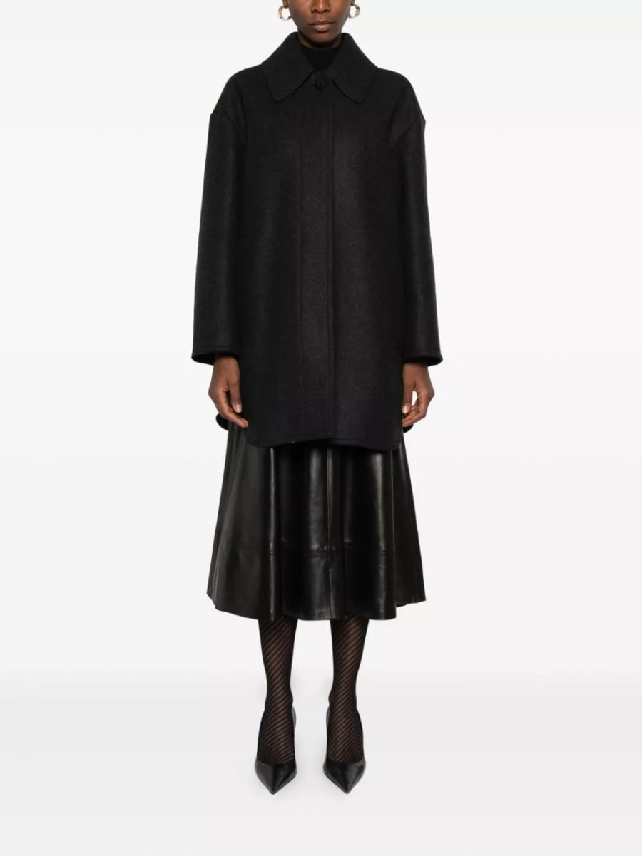 Fendi Cappotto midi in lana, view 5