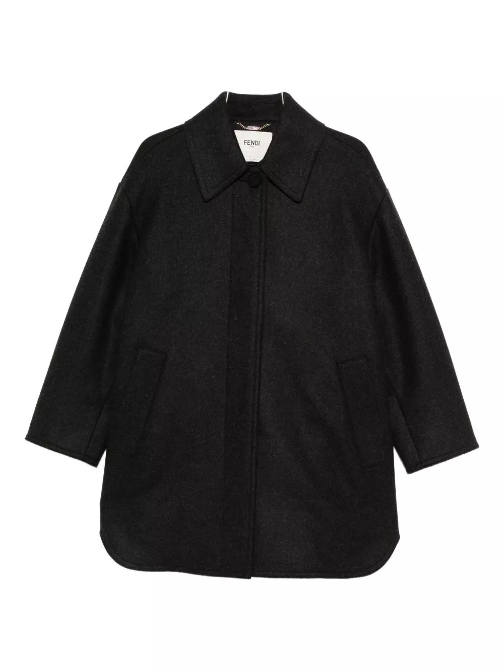 Fendi Cappotto midi in lana
