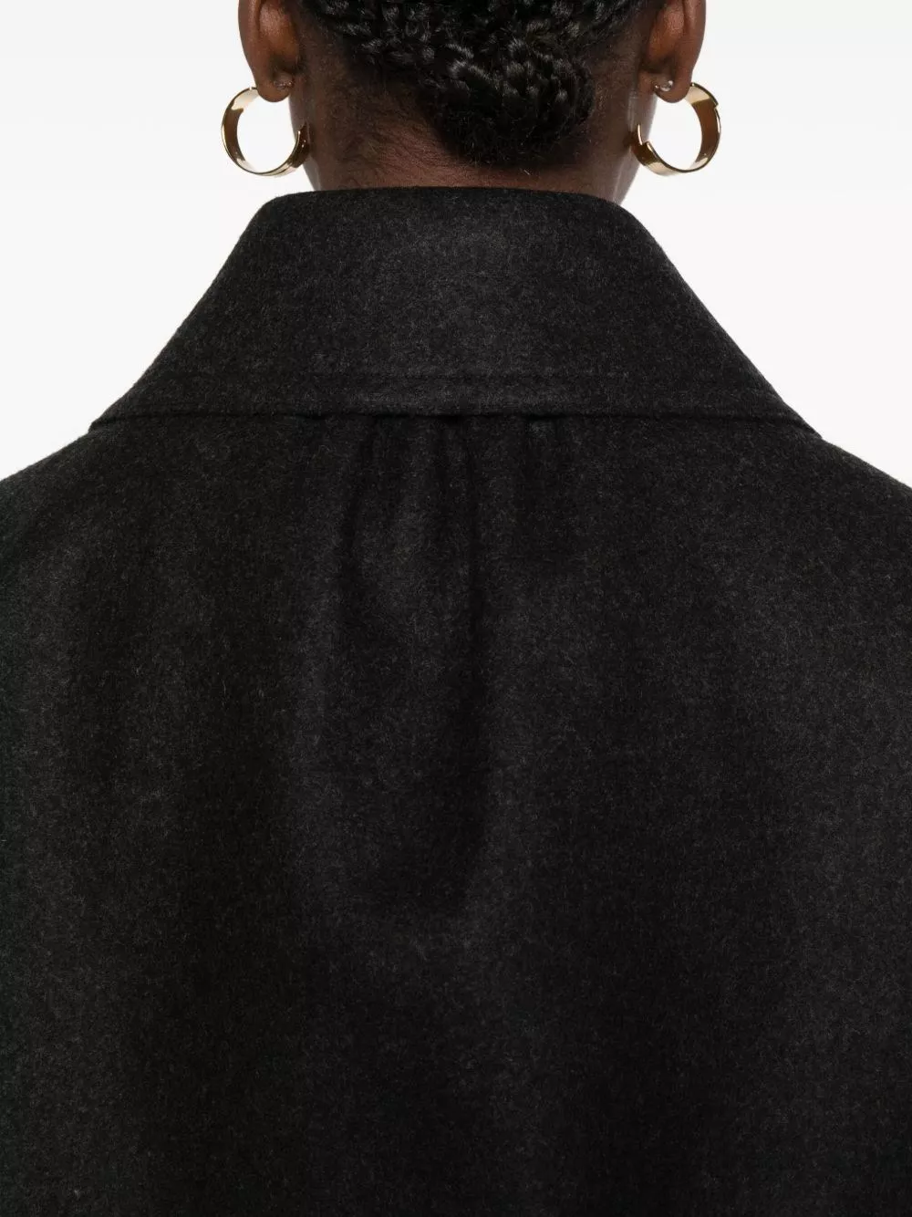 Fendi Cappotto midi in lana, view 2