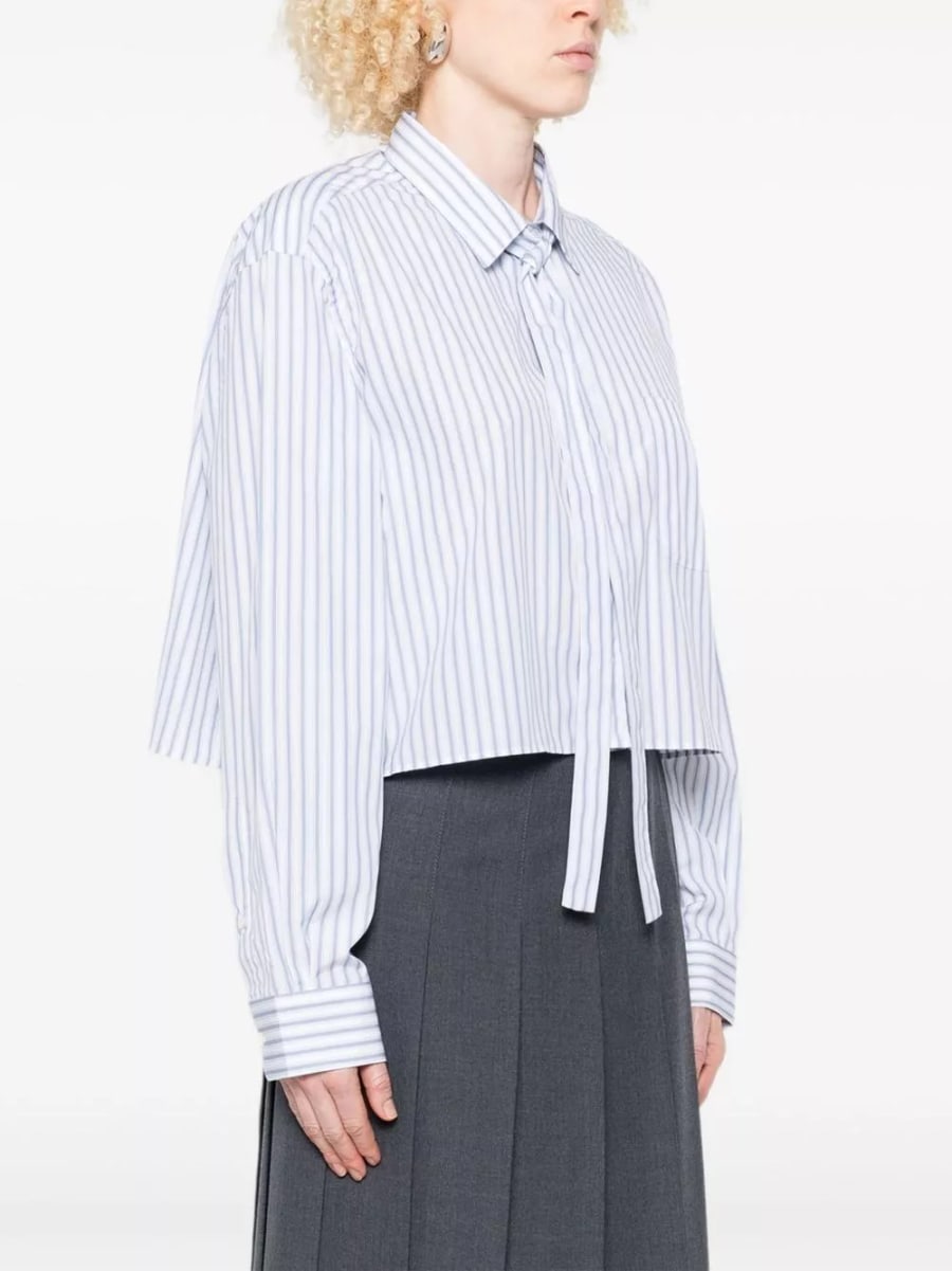 Prada Camicia di cotone a righe, view 4
