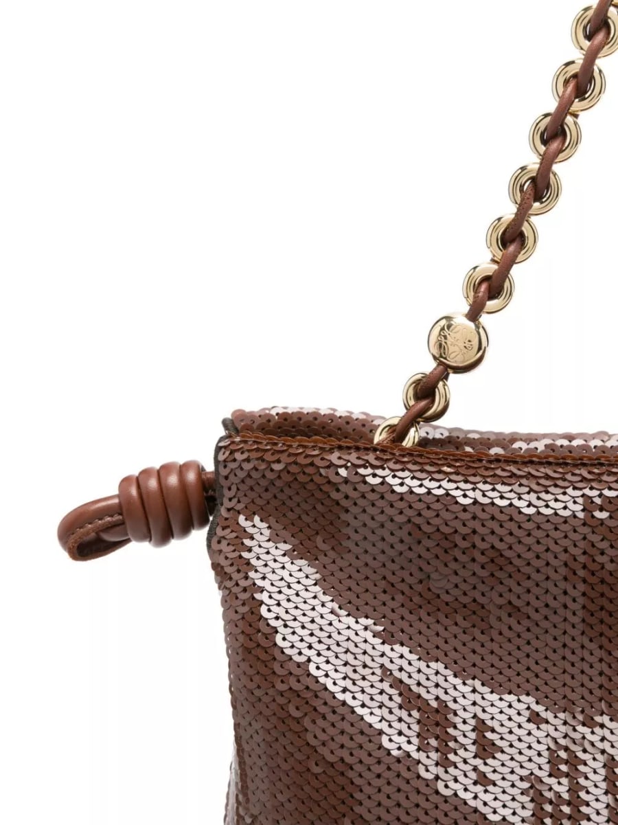 Loewe Clutch Flamenco media con paillettes, view 4